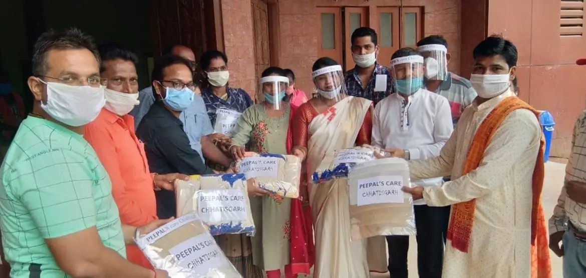 Distribution of COVID-19 safety kits