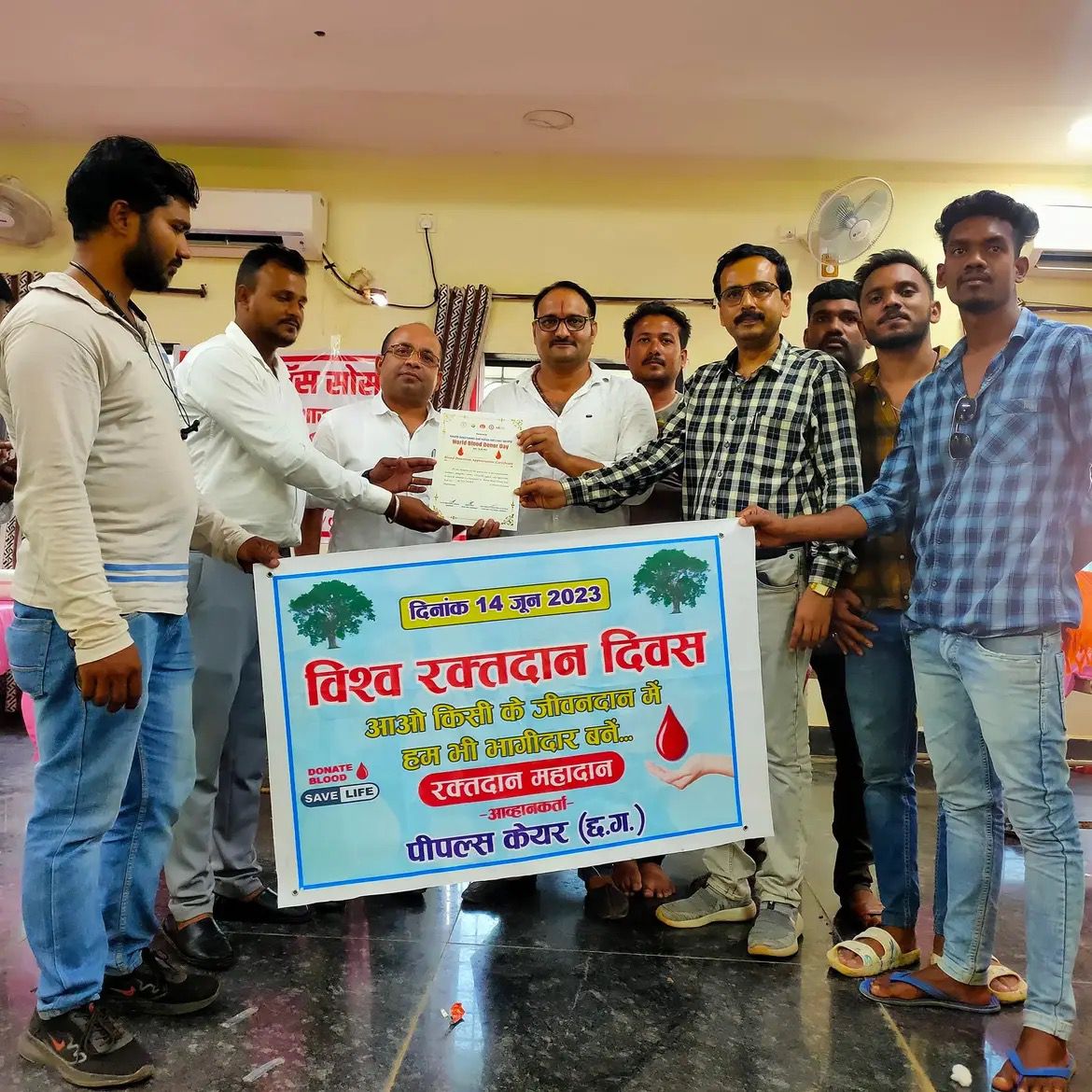 Media coverage of blood donation event
