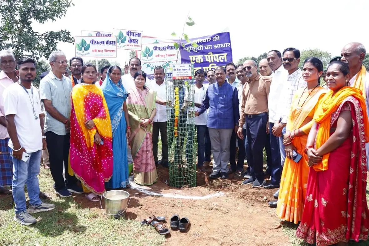 Children Participating in Tree Plantation